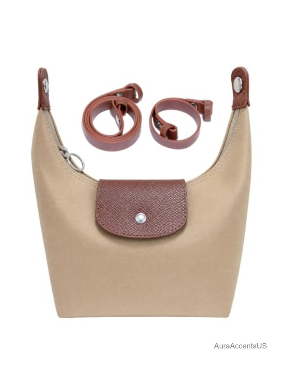 Nylon Convertible Crescent Crossbody Bag 3-in-1 Women Mini Purse